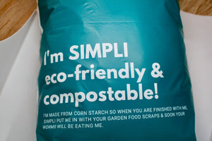 Teal Eco Mailer Bags